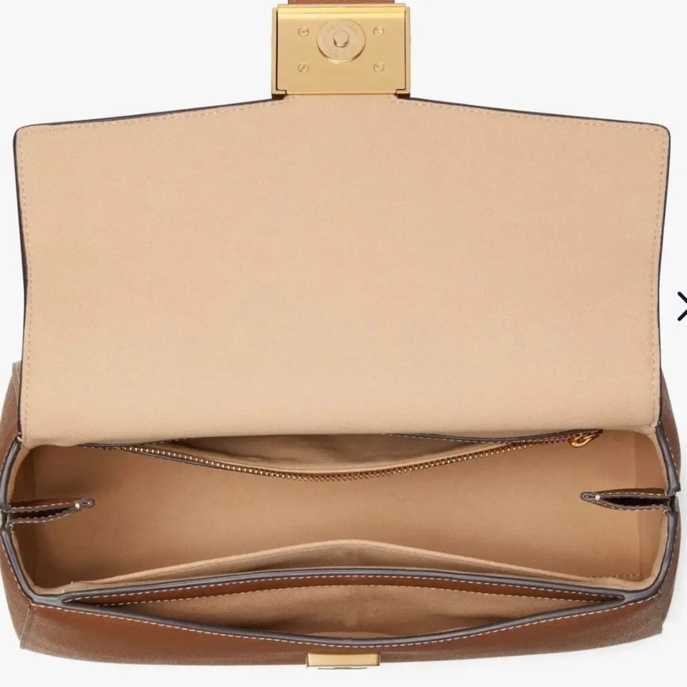 NEW KATE SPADE Katy Brown Leather Top-Handle Satchel with crossbody strap NWT